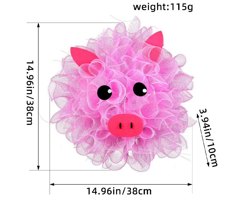 Pink Pig Cute Decorative Garland Holiday Decoration Props