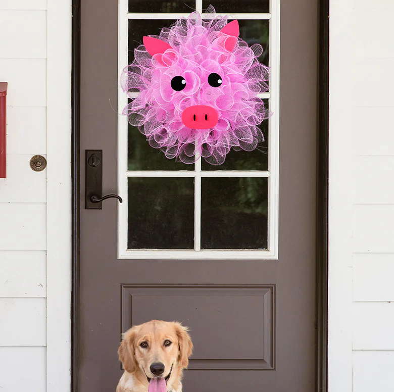 Pink Pig Cute Decorative Garland Holiday Decoration Props