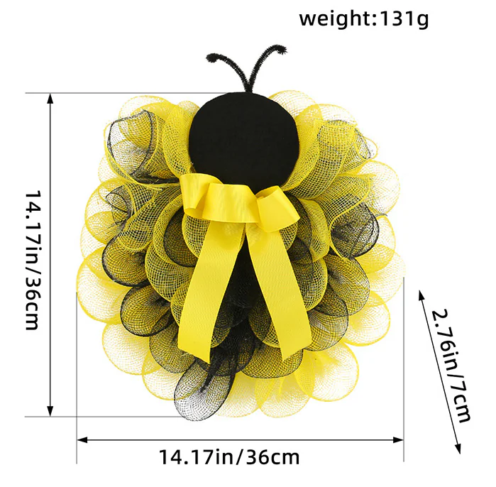 企业微信截图 20250207151704 2025020707220250 Bee Mesh Wreath Hanging Easter Scene Props