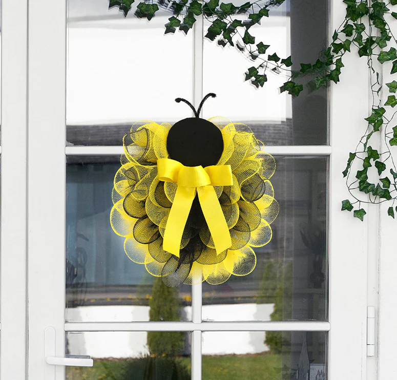 企业微信截图 20250207151717 2025020707220575 Bee Mesh Wreath Hanging Easter Scene Props
