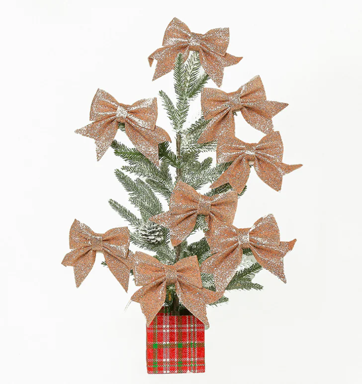 Christmas Bow Small Bow Christmas Tree Decoration Bow Pendant