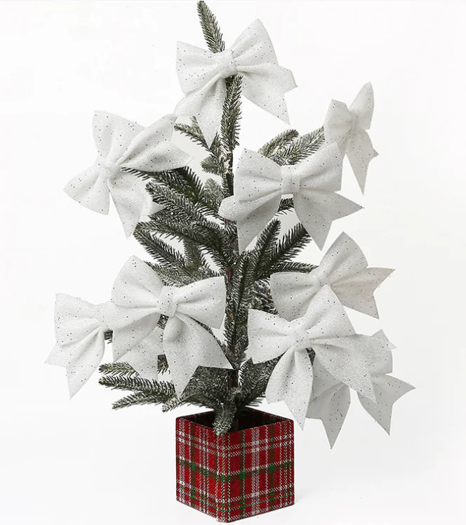 Christmas Bow Small Bow Christmas Tree Decoration Bow Pendant