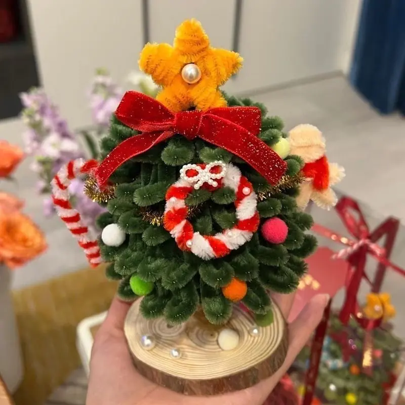 Christmas Creative Handmade DIY Twist Stick Decoration Desktop Ornaments Material Package