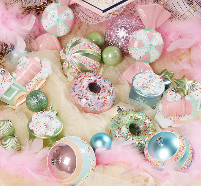 Macaron Christmas Colorful Holiday Decorations Christmas Tree Ornaments