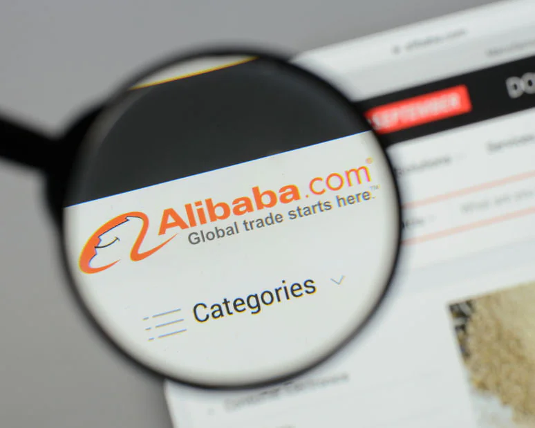 Searching for electronics suppliers on Alibaba platform