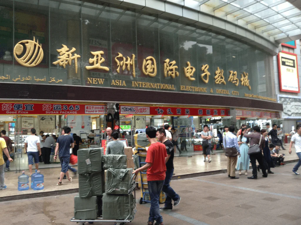 shenzhen huaqiangbei electronics market china New Asia Electronics City