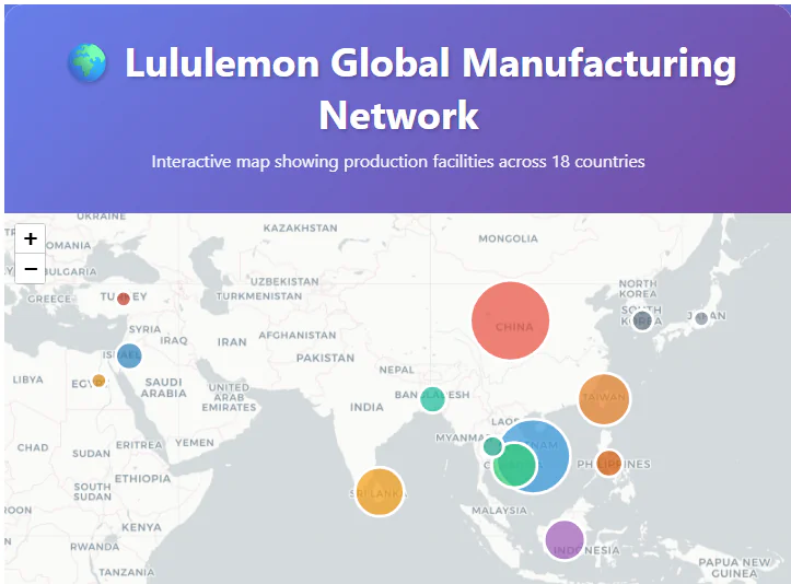where is lululemon made lululemon manufacturers network